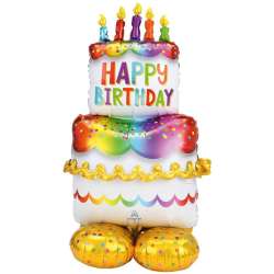 Balon foliowy AirLoonz tort urodzinowy 68x134cm - 1