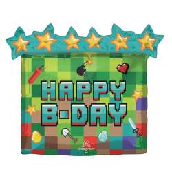 Balon foliowy Pixel Party 63x58cm