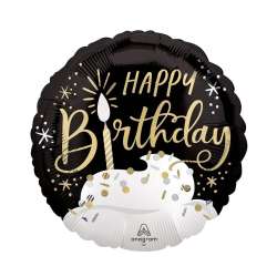 Balon foliowy Happy Birthday wishes 46cm