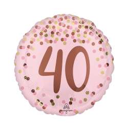 Balon foliowy Pretty pink 40th Birthday 46cm
