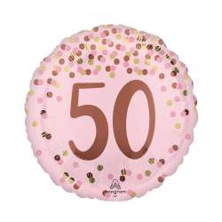 Balon foliowy Pretty pink 50th Birthday 46cm