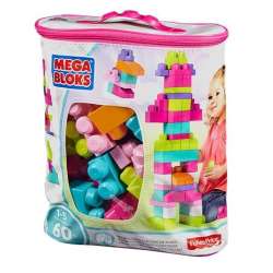 Mega Bloks Duża ECO torba z klockami różowa - 1