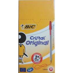 Długopis Cristal Original czerwony (50szt) BIC - 1