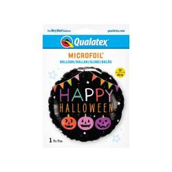 Balon foliowy Happy Halloween dynie i banery 46cm - 1