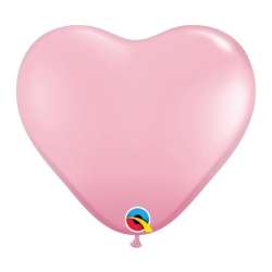 Balon serce pastelowy j. różowy 15cm 100szt - 1