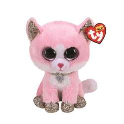 Maskotka pluszak TY BEANIE BOOS FIONA różowy kot z brokatem 15cm 36366 (36366 TY) - 1