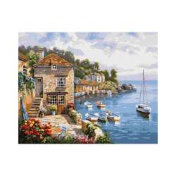 Malowanie po numerach - Jezioro Como 40x50 - 1