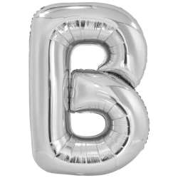 Balon foliowy litera B srebrna 59x86cm - 1