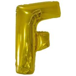Balon foliowy litera F złota 54,5x86cm