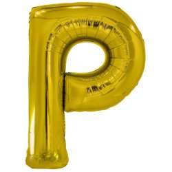 Balon foliowy litera P złota 60,5x86cm - 1