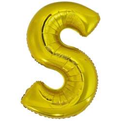 Balon foliowy litera S złota 55x86cm - 1
