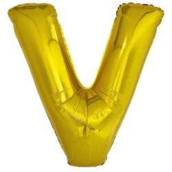 Balon foliowy litera V złota 78x86cm - 1