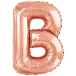 Balon foliowy litera B różowe złoto 59x86cm - 1