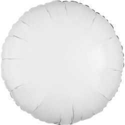 Balon foliowy metalik biały okrągły 43cm - 1