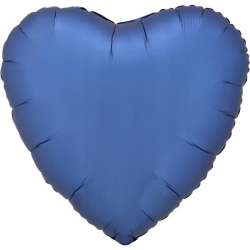 Balon foliowy Lustre Azure niebieski serce 43cm