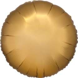 Balon foliowy Lustre satynowy złoty okrągły 43cm - 1