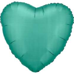 Balon foliowy Lustre Jade Green serce 43cm - 1