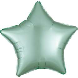 Balon foliowy Lustre Mint Green gwiazda 48cm - 1
