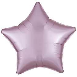 Balon foliowy Lustre Pastel różowy gwiazda 48cm - 1
