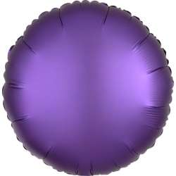 Balon foliowy Lustre fioletowy okrągły 43cm - 1