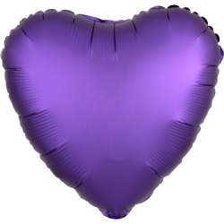 Balon foliowy Lustre fioletowy serce 43cm - 1