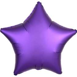 Balon foliowy Lustre fioletowy gwiazda 48cm