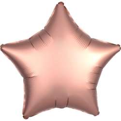Balon foliowy Lustre Rose Copper gwiazda 48cm - 1