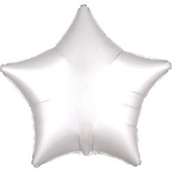 Balon foliowy Lustre biały gwiazda 48cm - 1