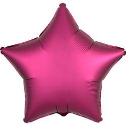 Balon foliowy Lustre purpurowy gwiazda 48cm - 1