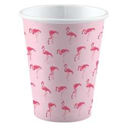 Kubki papierowe flamingi 250ml 8szt - 1