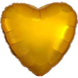 Balon foliowy metalik złoty serce luzem 43cm