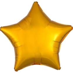 Balon foliowy metalik złoty gwiazda luzem 48cm