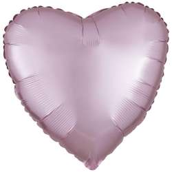 Balon foliowy Lustre Pastel różowy serce luzem