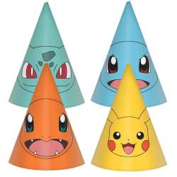 Czapeczki Pokemon 16cm 8szt
