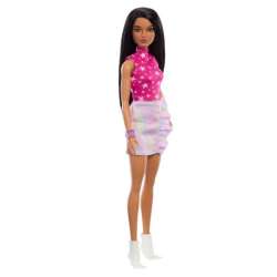 Barbie Fashionistas. Lalka różowa koszulka HRH13 - 1