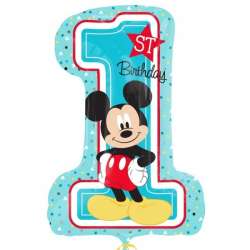 Balon Foliowy 36" "Micky Mouse 1St Birthday " Godan (3434301) - 1