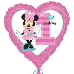 Balon foliowy 18 cali HRT - Minnie Mouse 1'st Birthday GoDan (3435001) - 1