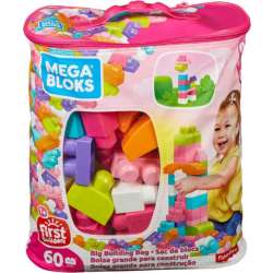 MEGA BLOKS First Builders Klocki Maxi różowe 60el MATTEL (DCH54) - 1