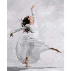 Malowanie po numerach - Tańcząca baletnica 40x50cm