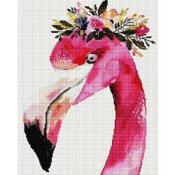 Mozaika diamentowa - Portret flaminga 40x50cm