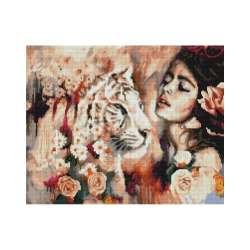 Mozaika diamentowa - Jaśmin z tygrysem 40x50cm - 1