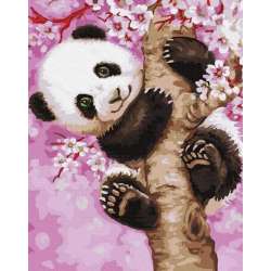 Malowanie po numerach - Śliczna panda 40x50 cm - 1