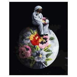 Malowanie po numerach - Astronauta na Księżycu - 1