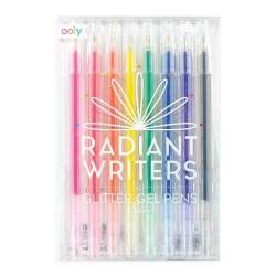 Długopisy żelowe z brokatem Radiant Writers 8szt - 1