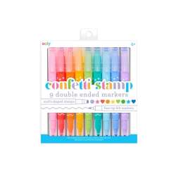 Flamastry dwustronne ze stempelkami Confetti Stamp - 1