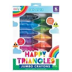 Kredki trójkątne jumbo Happy Triangles 12szt - 1