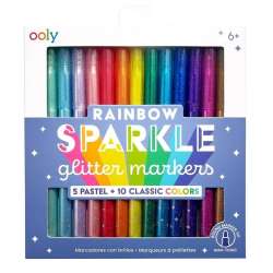 Flamastry brokatowe Rainbow Sparkle 15szt - 1