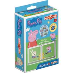 GEOMAG MagiCube Świnka Peppa / Peppa Pig - Dzień z Peppą - klocki magnetyczne 2el. G048 (G048 TREFL)