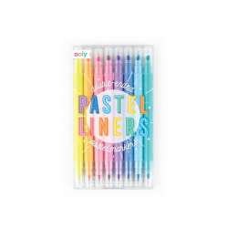 Zakreślacze pastelowe 8 dwustronnych flamastrów - 1