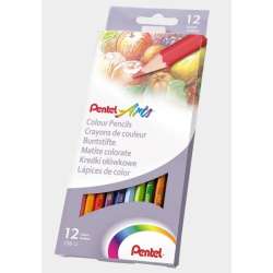 Kredki ołówkowe 12 kolorów PENTEL - 1